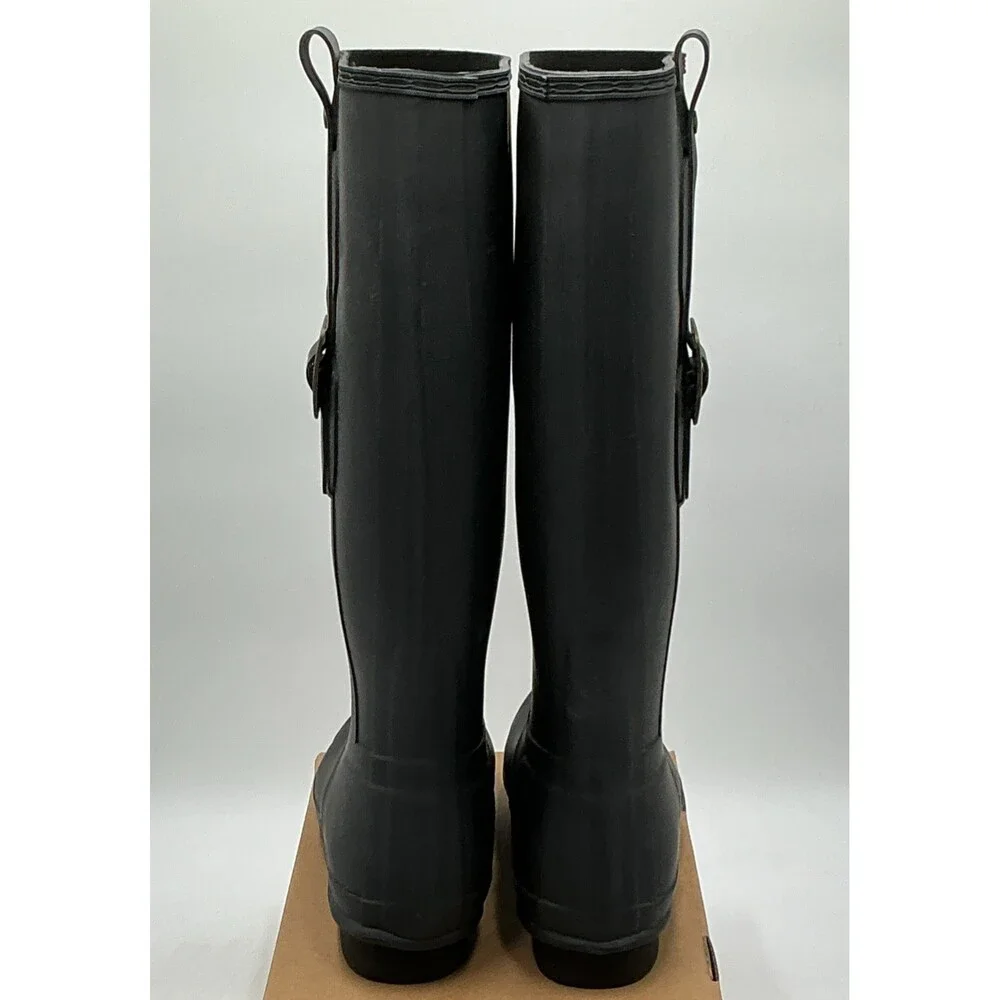 Hunter WFT2290RMA Women's US 10 Black Waterproof Knee-High Rain Boots ebay4462